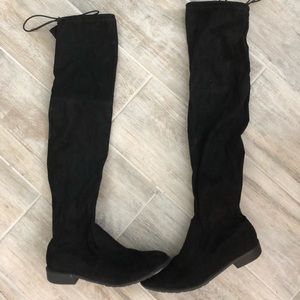 Black over the knee boots